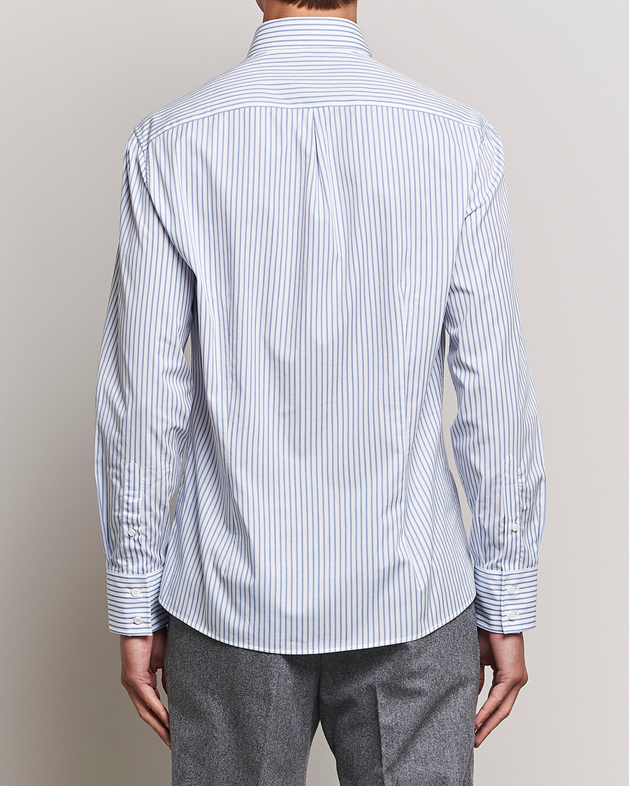 Homme | Chemises | Brunello Cucinelli | Slim Fit Button Down Shirt Light Blue Stripe