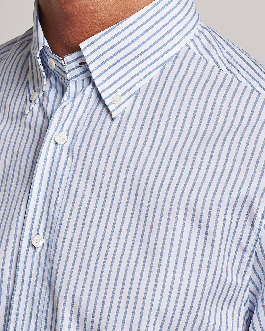 Homme | Chemises | Brunello Cucinelli | Slim Fit Button Down Shirt Light Blue Stripe