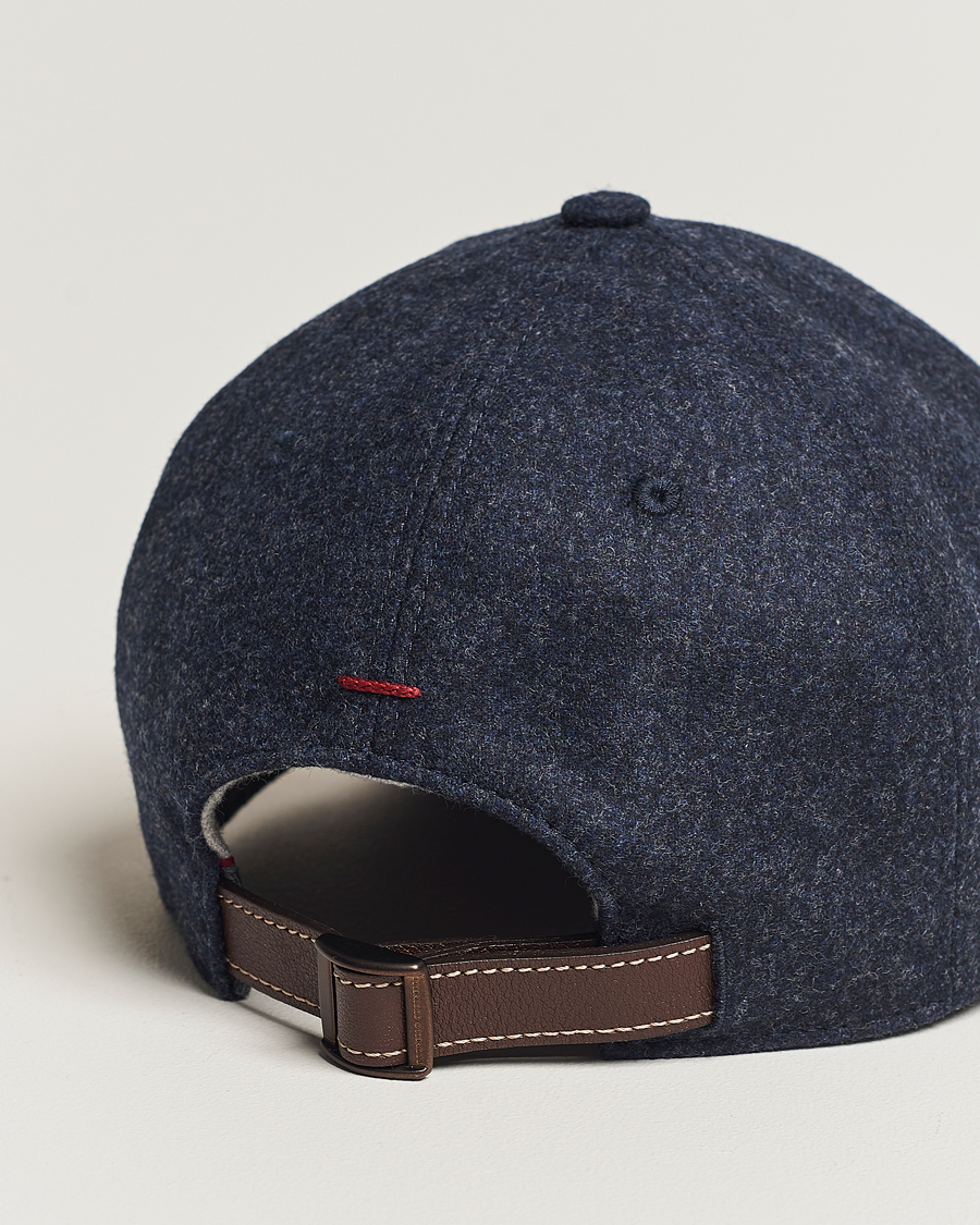 Homme | Brunello Cucinelli Flannel Baseball Cap Navy | Brunello Cucinelli | Flannel Baseball Cap Navy