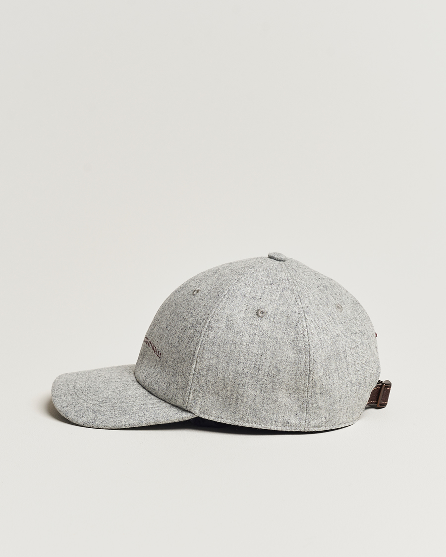 Homme | Brunello Cucinelli Flannel Baseball Cap Light Grey | Brunello Cucinelli | Flannel Baseball Cap Light Grey