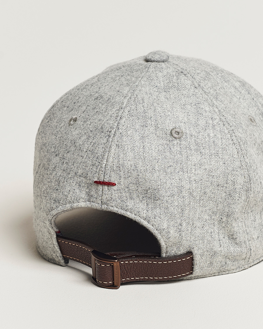 Homme | Brunello Cucinelli Flannel Baseball Cap Light Grey | Brunello Cucinelli | Flannel Baseball Cap Light Grey