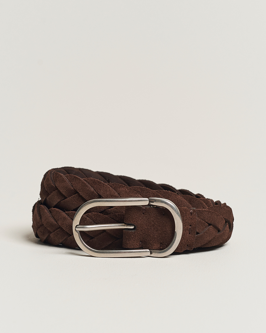 Homme | Brunello Cucinelli Braided Belt Brown Suede | Brunello Cucinelli | Braided Belt Brown Suede