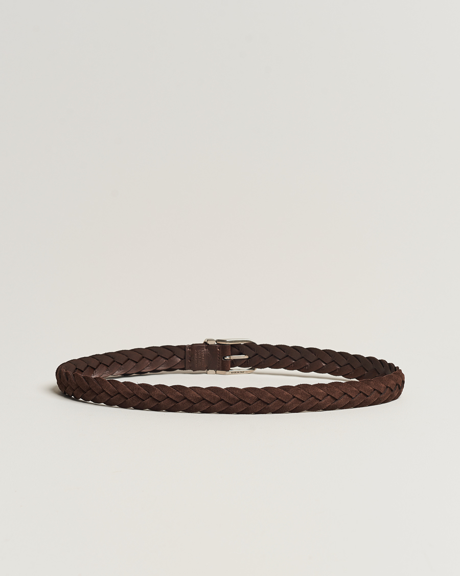 Homme | Brunello Cucinelli Braided Belt Brown Suede | Brunello Cucinelli | Braided Belt Brown Suede