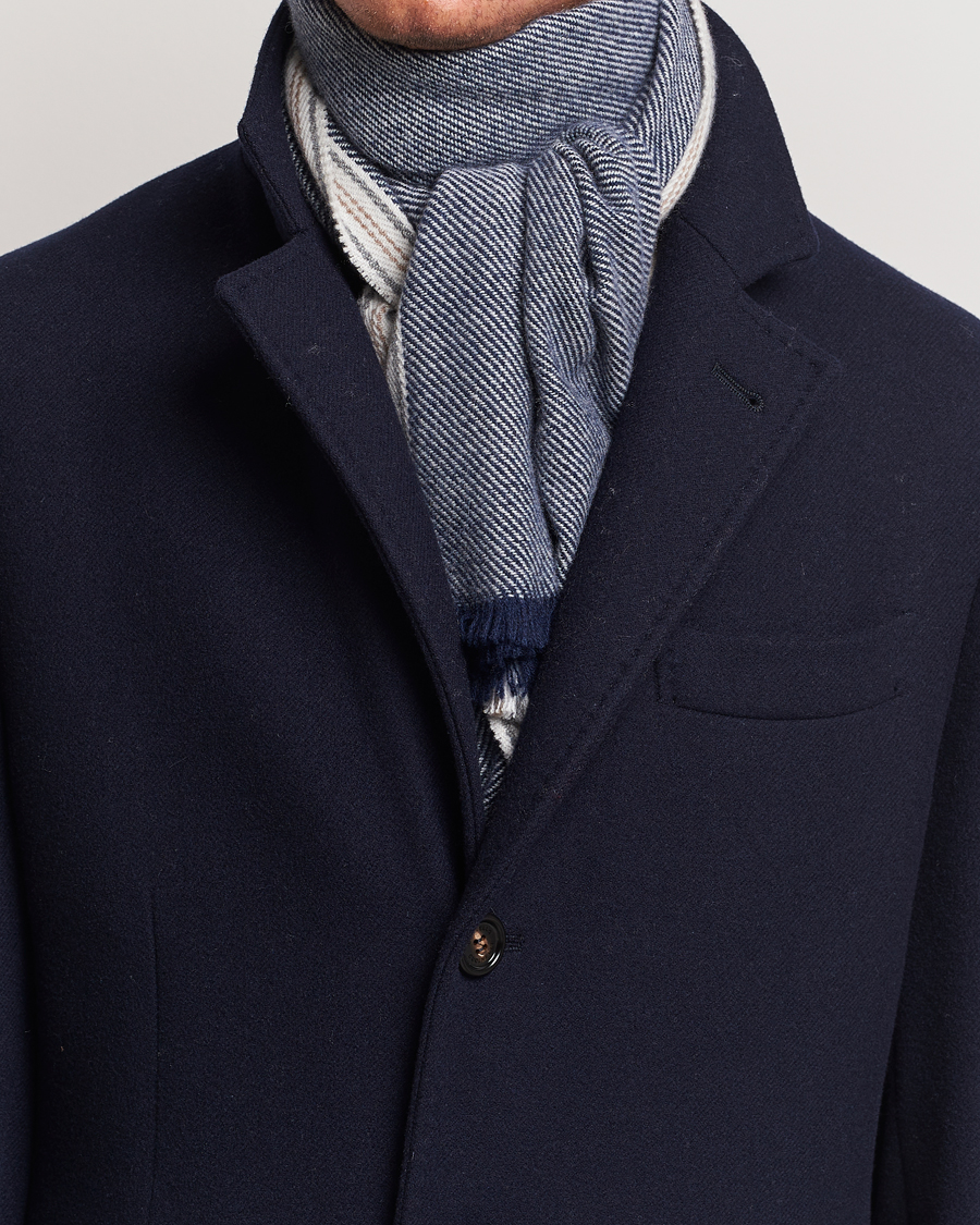 Homme | Brunello Cucinelli Cashmere Scarf Denim Blue | Brunello Cucinelli | Cashmere Scarf Denim Blue