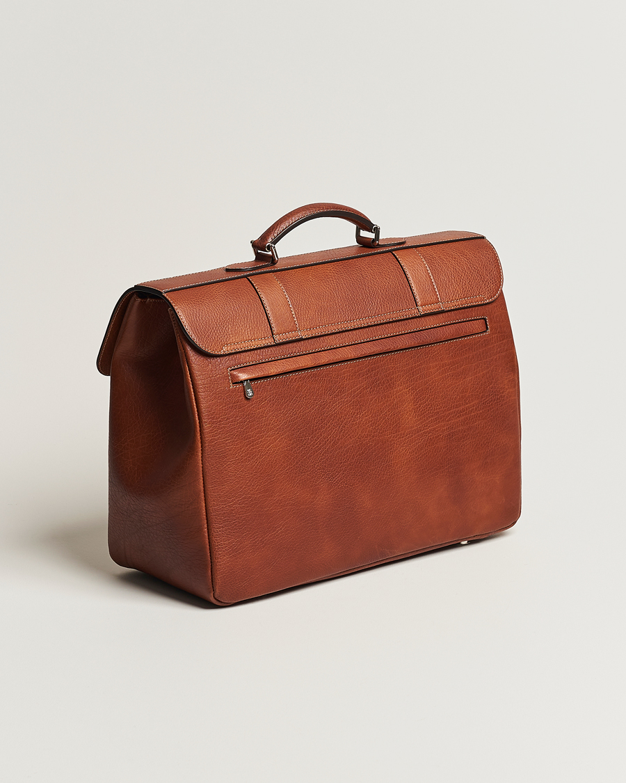 Homme | Brunello Cucinelli Grain Leather Briefcase Cognac | Brunello Cucinelli | Grain Leather Briefcase Cognac