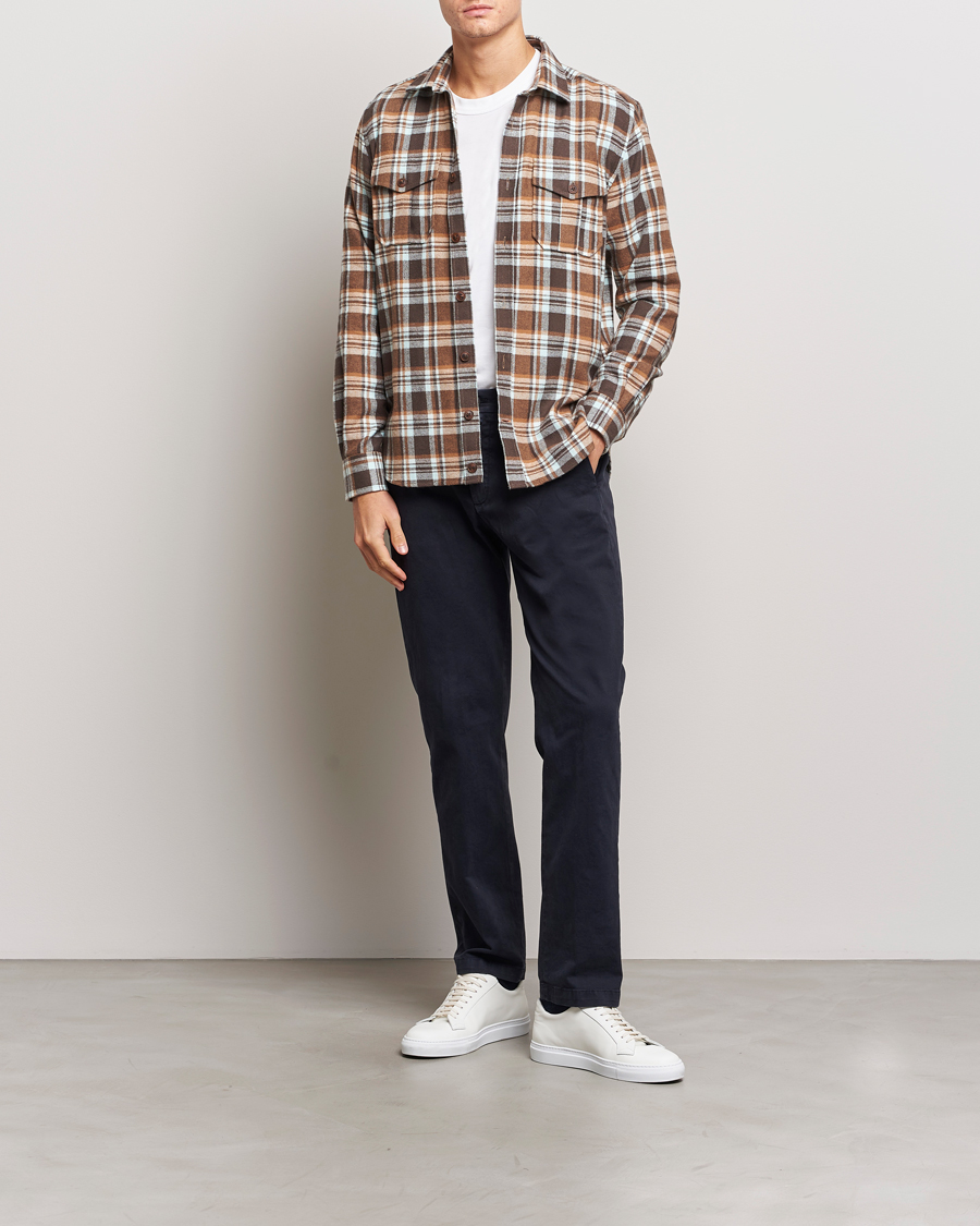 Homme | Chemises | Morris | Tartan Shirt Classic Fit Camel