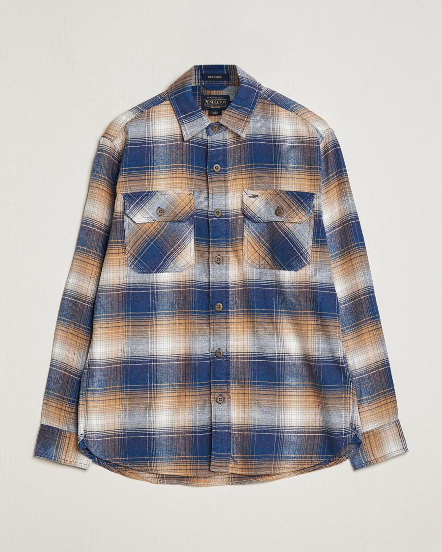 Homme | Chemises | Pendleton | Burnside Flannel Shirt Navy/Tan