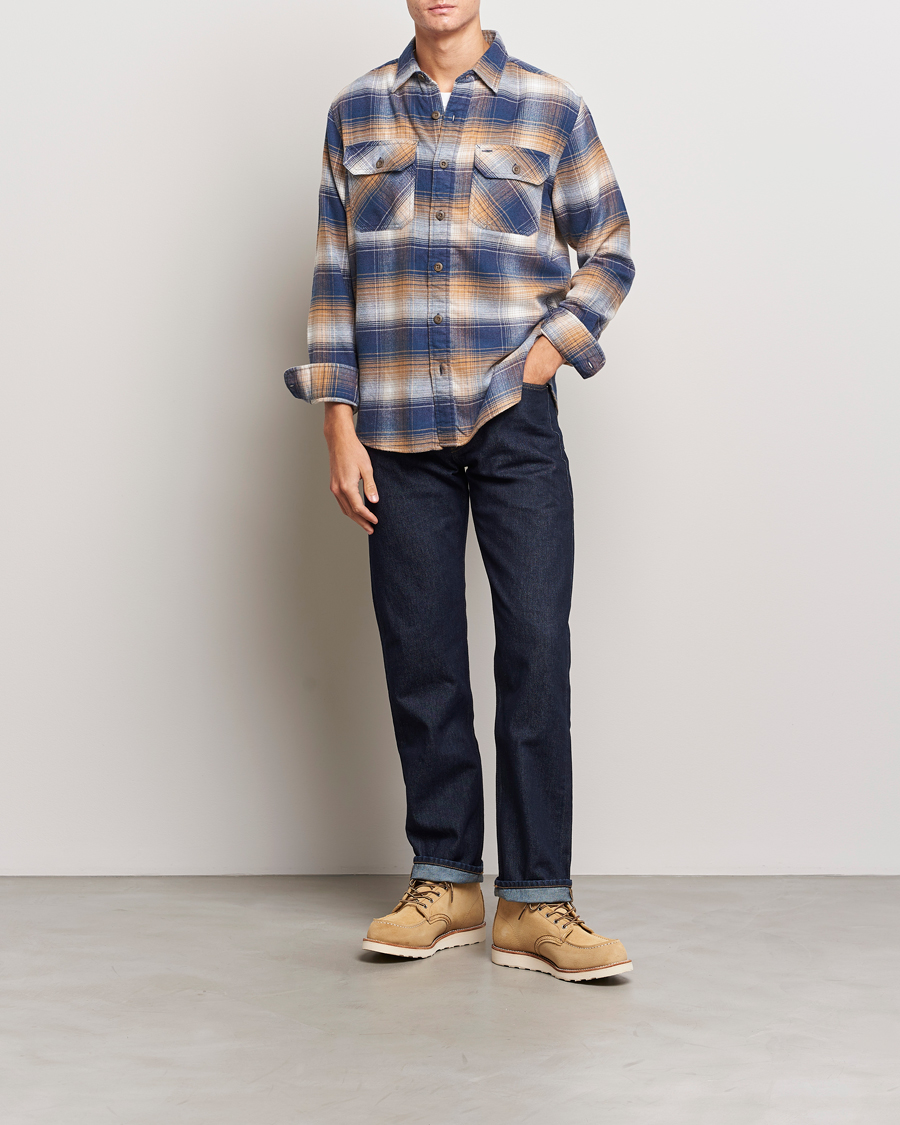 Homme | Chemises | Pendleton | Burnside Flannel Shirt Navy/Tan
