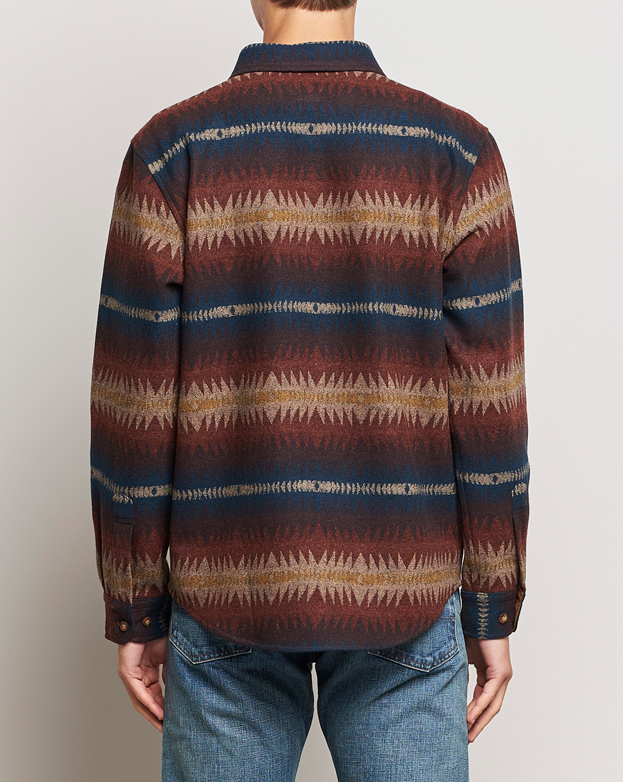 Homme | Chemises | Pendleton | LA Pine Wool Overshirt Tye River Red