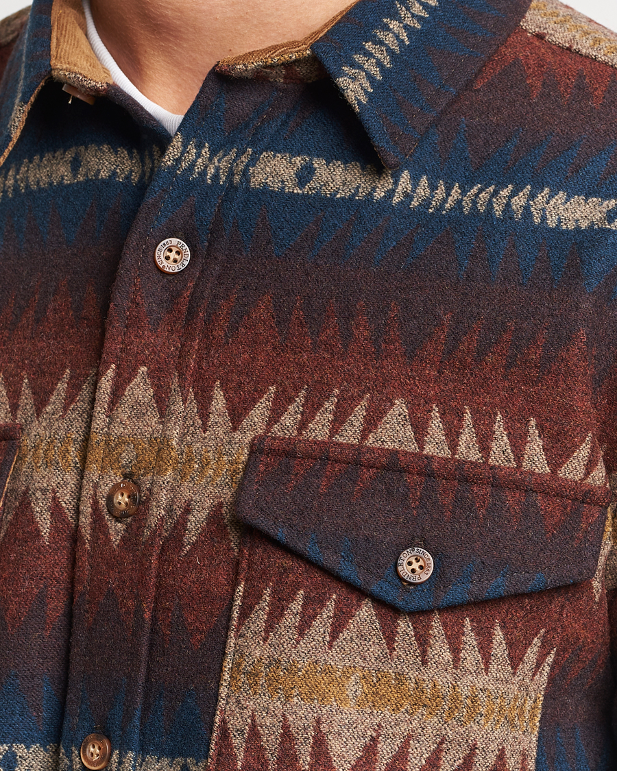 Homme | Chemises | Pendleton | LA Pine Wool Overshirt Tye River Red