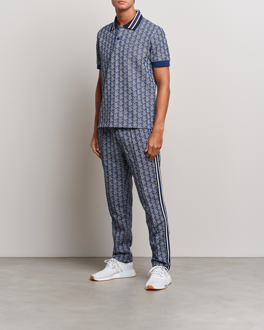 Homme | Polos | Lacoste | Classic Fit Monogram Polo Methylene/Flour