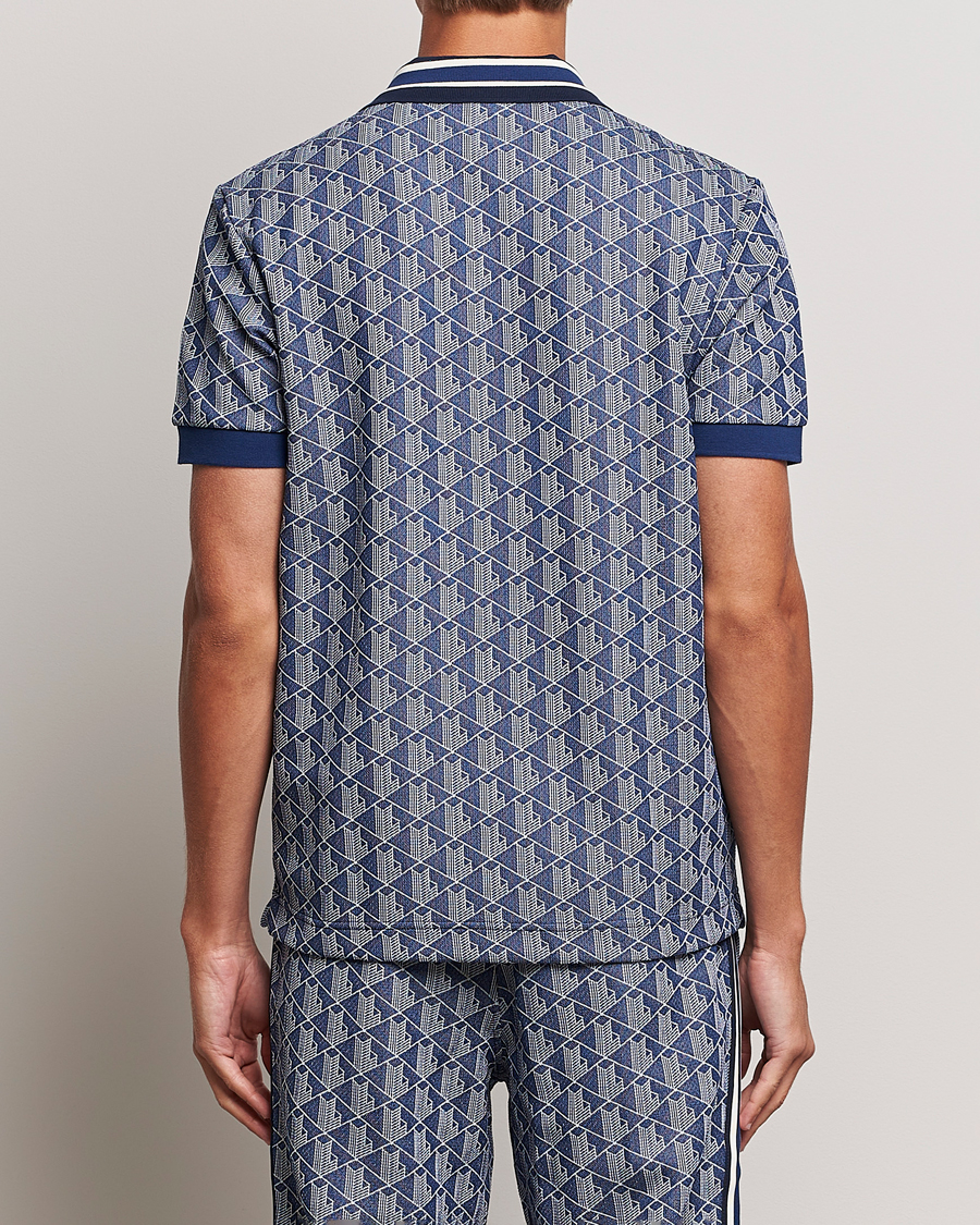 Homme | Polos | Lacoste | Classic Fit Monogram Polo Methylene/Flour