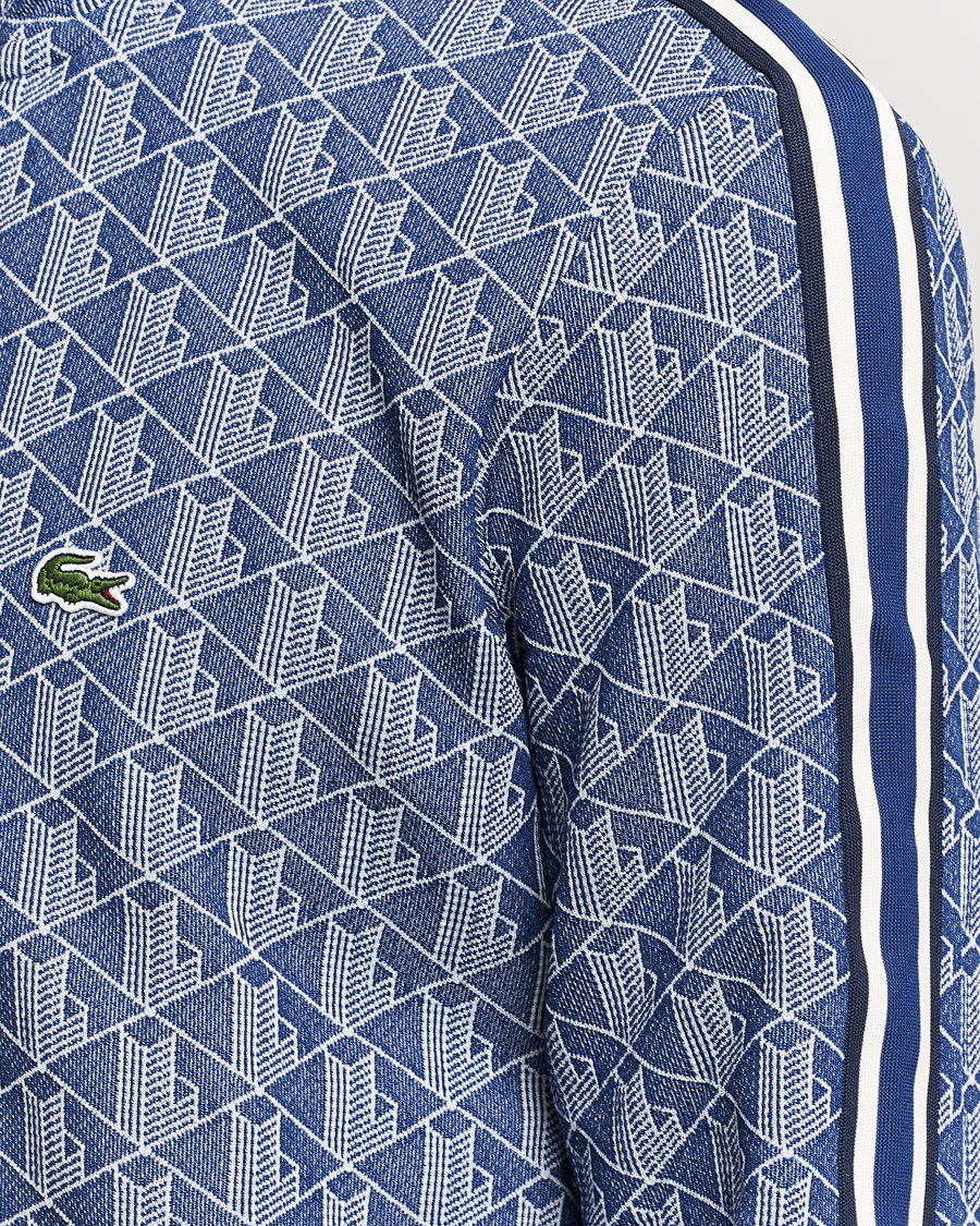 Homme | Pulls Et Tricots | Lacoste | Monogram Full Zip Track Jacket Methylene/Flour