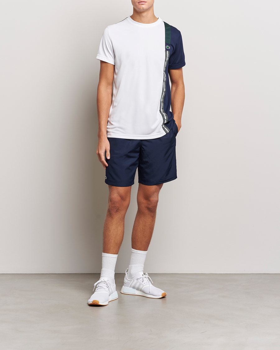 Homme | T-shirts | Lacoste Sport | Performance Colourblocked T-Shirt White/Navy