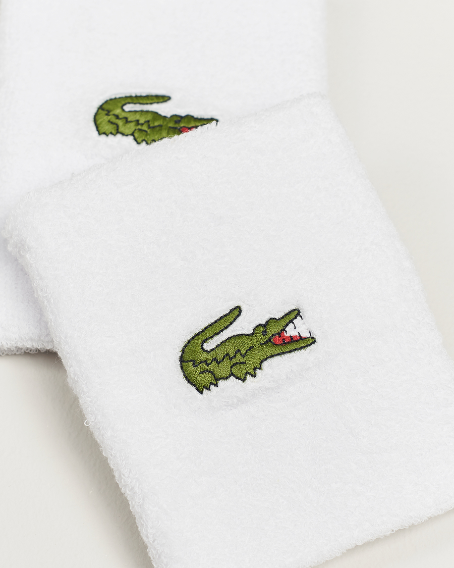Homme | Lacoste Sport 2-Pack Logo Wristband White | Lacoste Sport | 2-Pack Logo Wristband White