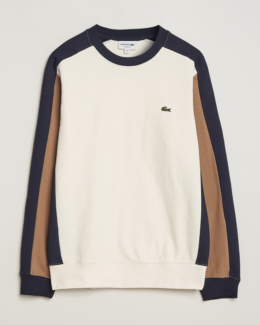 Homme | Pulls Et Tricots | Lacoste | Colorblocked Crew Neck Sweatshirt Lapland/Cookie
