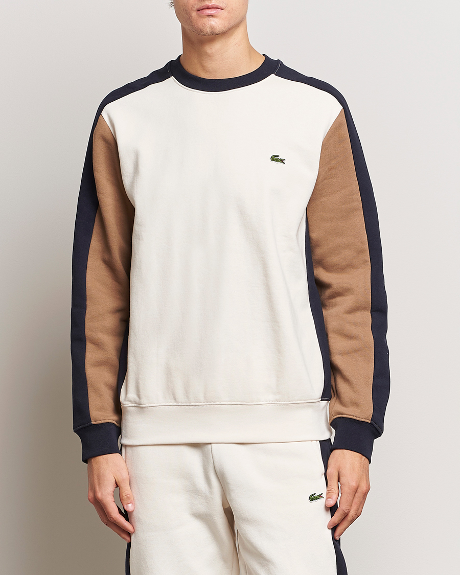 Homme | Pulls Et Tricots | Lacoste | Colorblocked Crew Neck Sweatshirt Lapland/Cookie