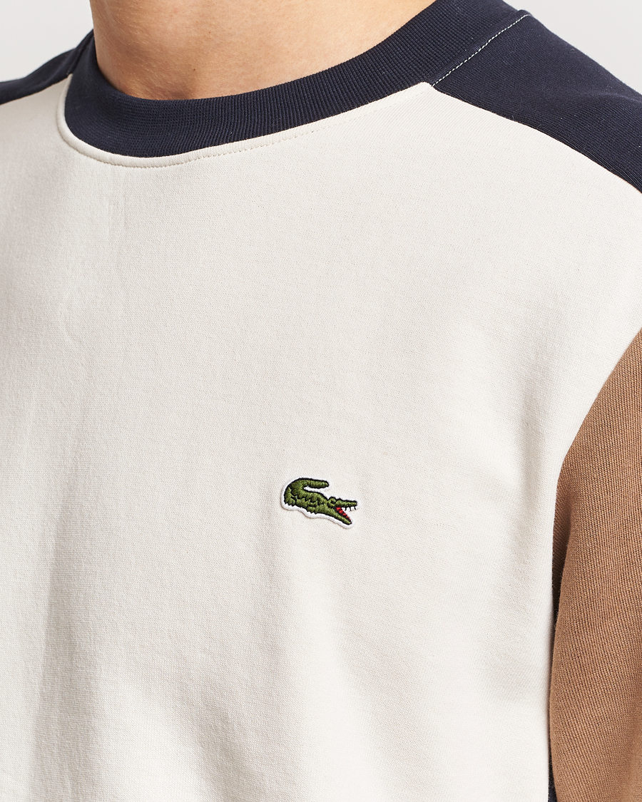 Homme | Pulls Et Tricots | Lacoste | Colorblocked Crew Neck Sweatshirt Lapland/Cookie