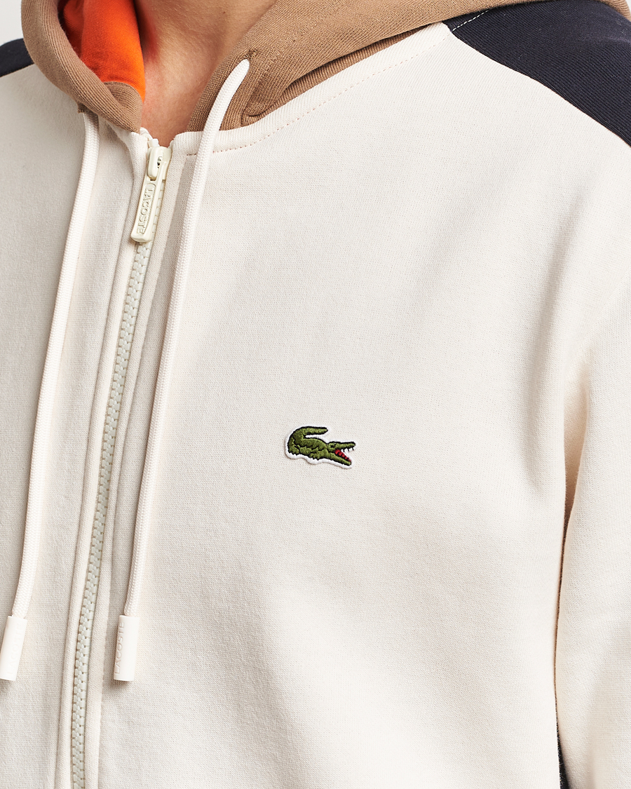 Homme | Pulls Et Tricots | Lacoste | Colorblocked Full Zip Hoodie Lapland/Cookie
