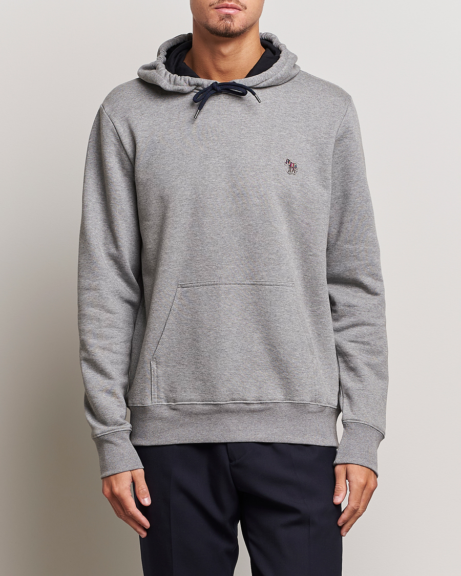 Homme | Pulls Et Tricots | PS Paul Smith | Zebra Organic Cotton Hoodie Grey Melange