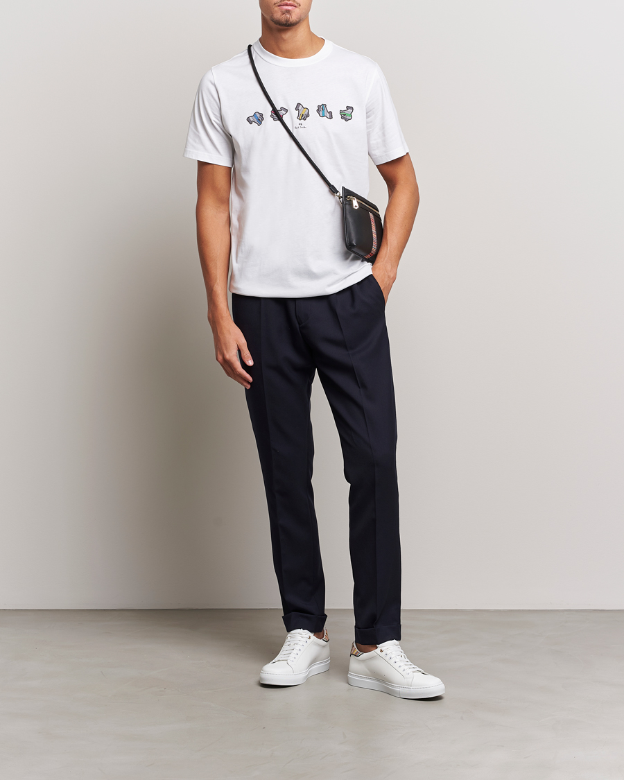 Homme | T-shirts | PS Paul Smith | Zebra Repeat Crew Neck T-Shirt White