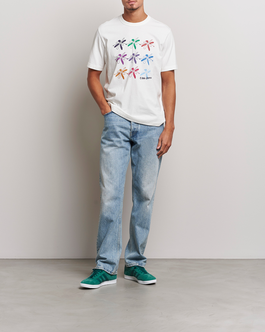 Homme | T-shirts | PS Paul Smith | Flower Grid Crew Neck T-Shirt White