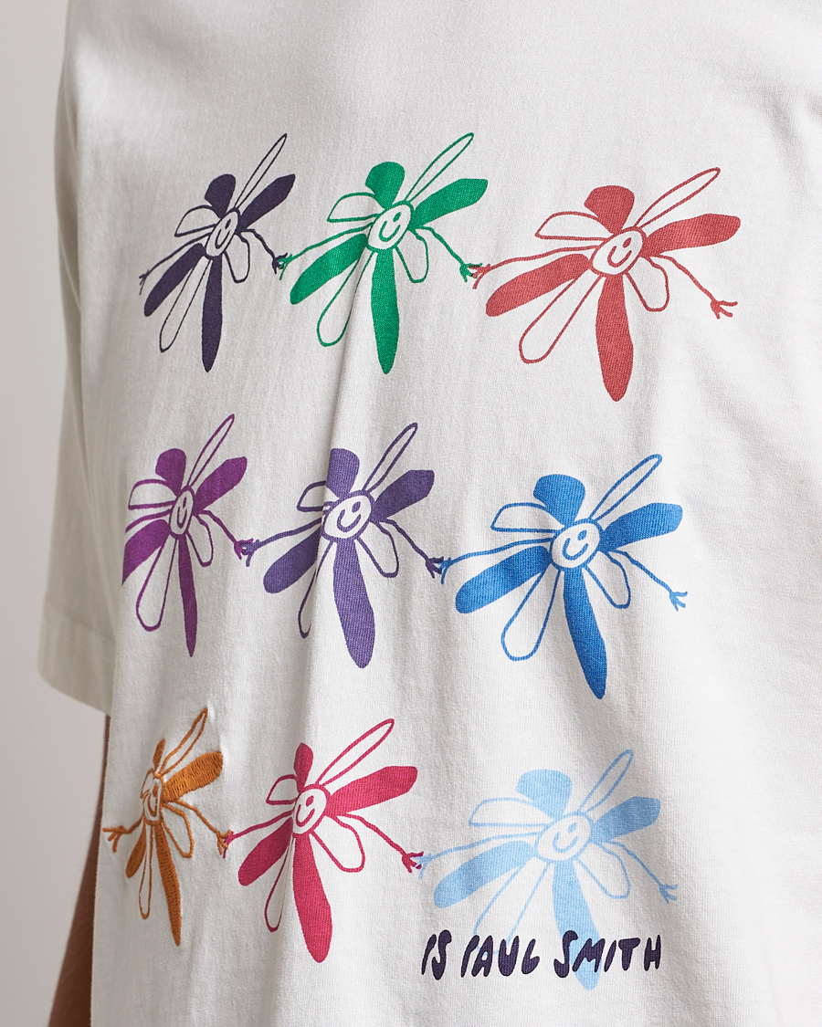 Homme | T-shirts | PS Paul Smith | Flower Grid Crew Neck T-Shirt White