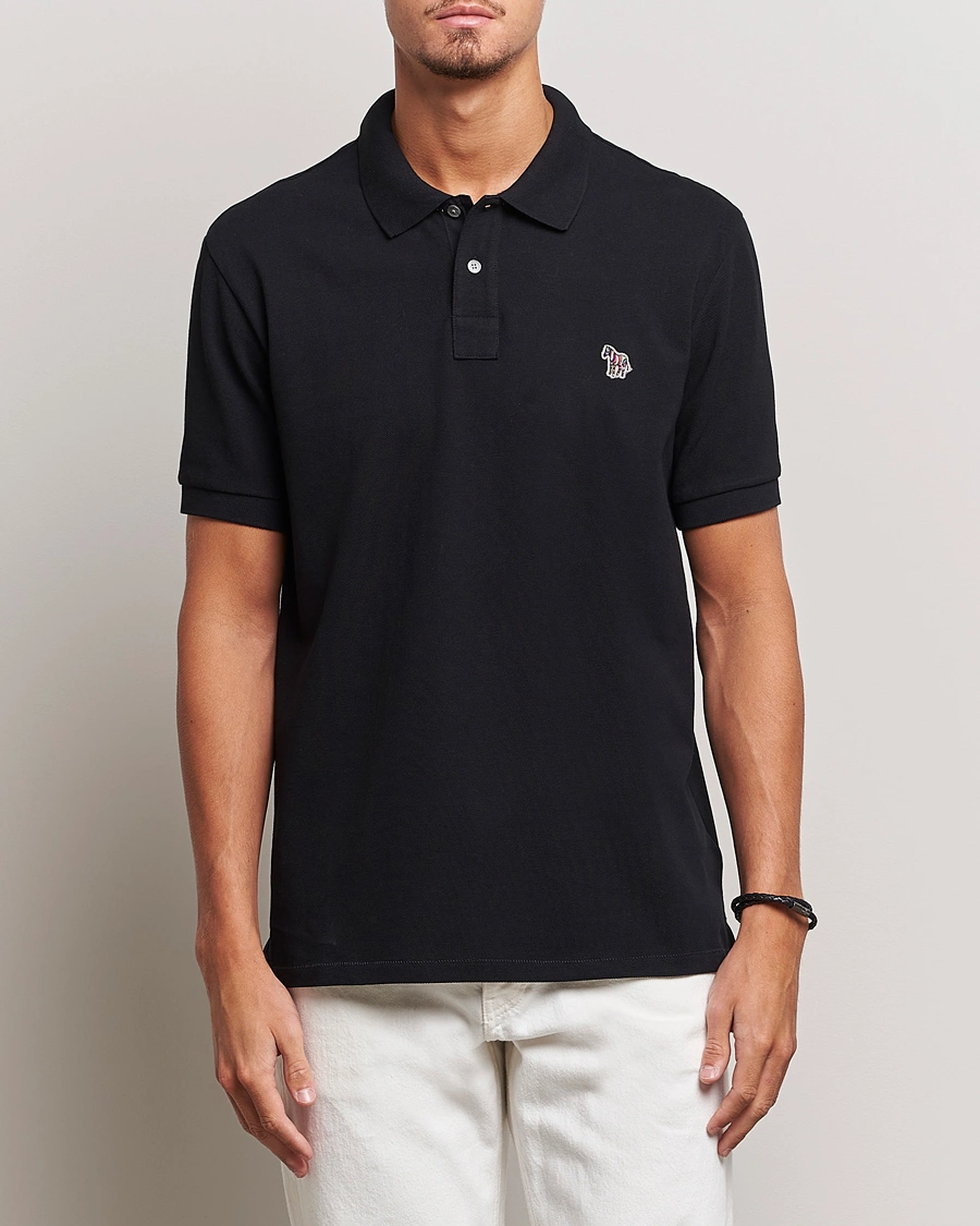 Homme | Best of British | PS Paul Smith | Regular Fit Zebra Polo Black