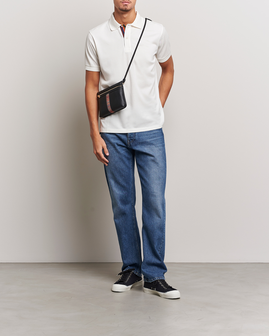 Homme | Polos | Paul Smith | Placket Stripe Polo White