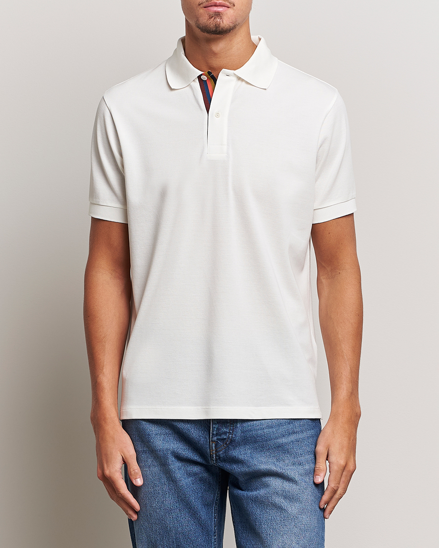 Homme | Polos | Paul Smith | Placket Stripe Polo White