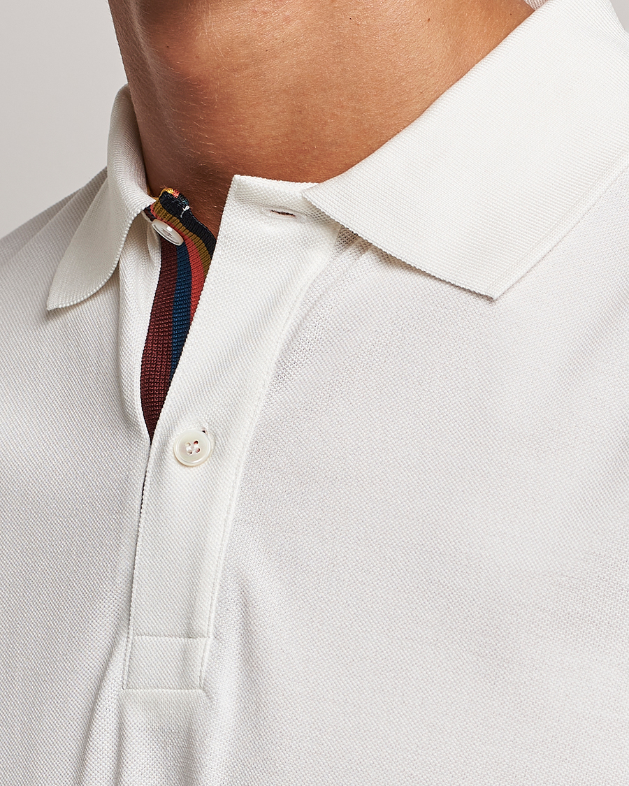Homme | Polos | Paul Smith | Placket Stripe Polo White
