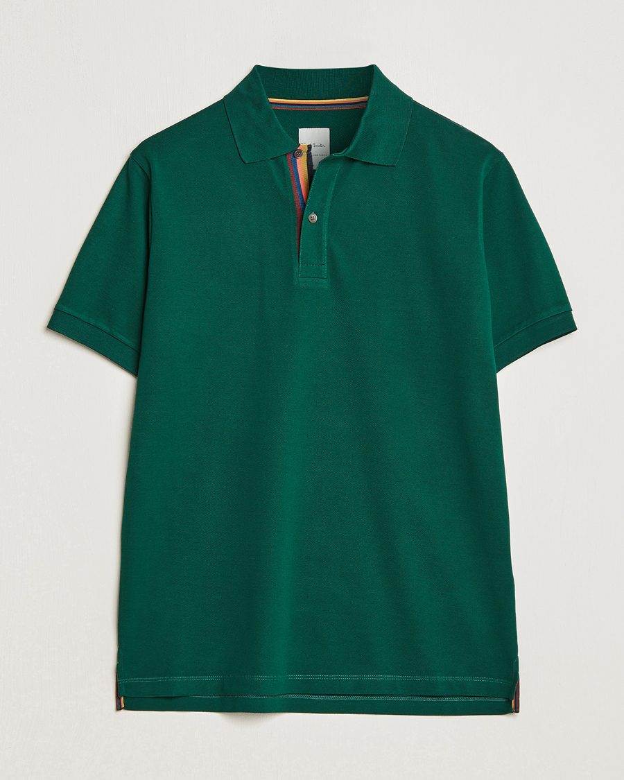 Homme | Polos | Paul Smith | Placket Stripe Polo Green