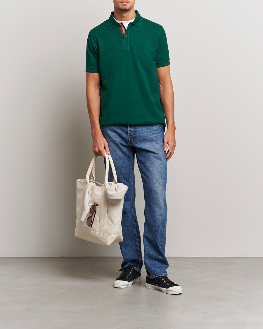 Homme | Polos | Paul Smith | Placket Stripe Polo Green