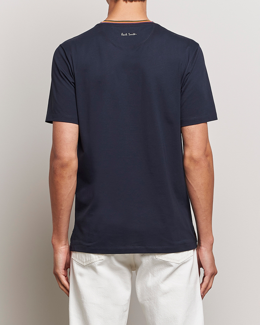 Homme | T-shirts | Paul Smith | Stripe Rib Crew Neck T-Shirt Navy