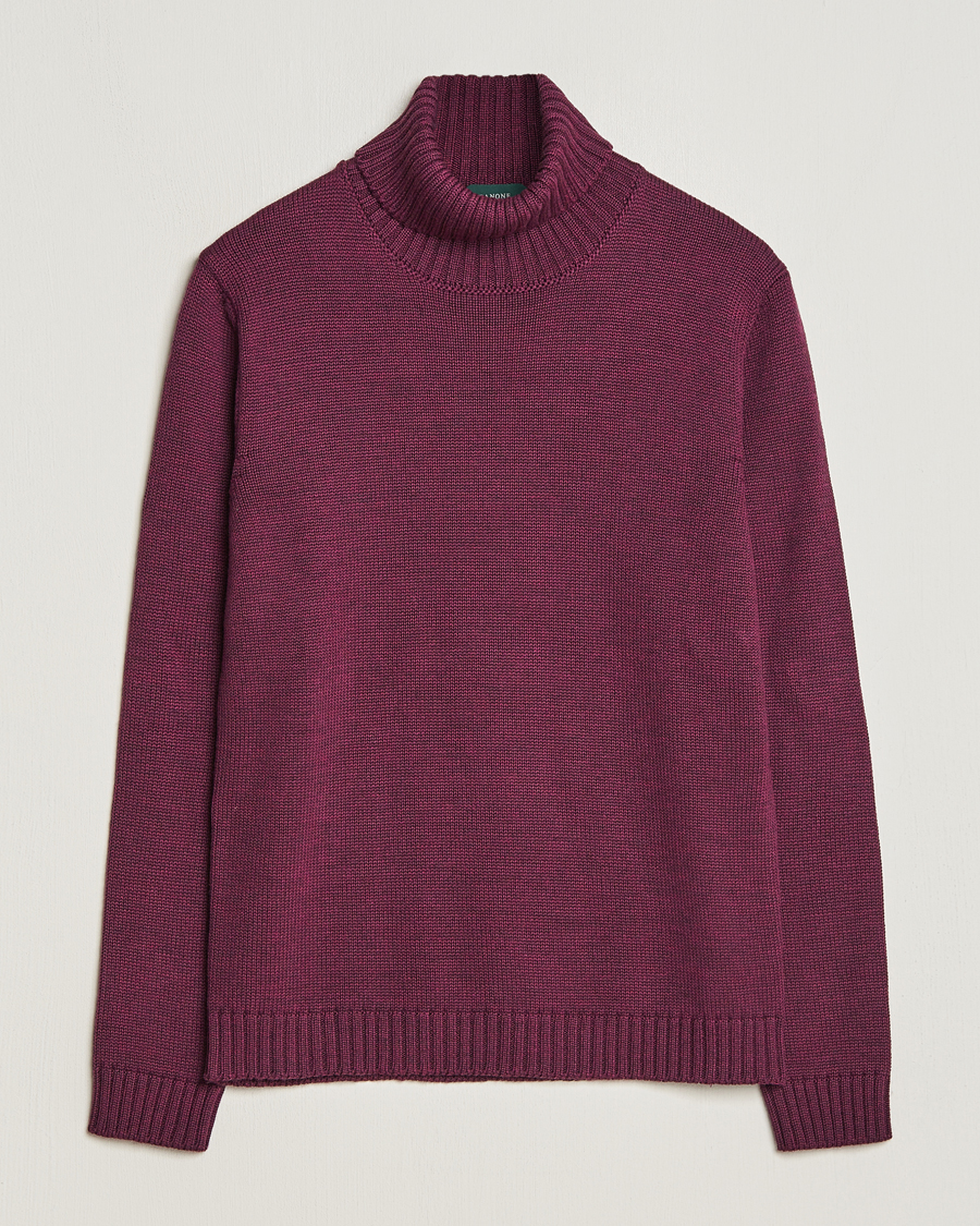 Homme | Pulls Et Tricots | Zanone | Virgin Merino Wool Rollneck Burgundy