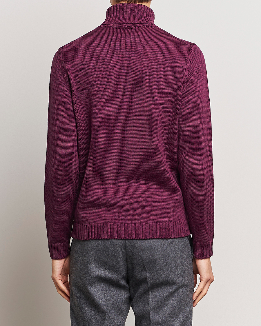 Homme | Pulls Et Tricots | Zanone | Virgin Merino Wool Rollneck Burgundy