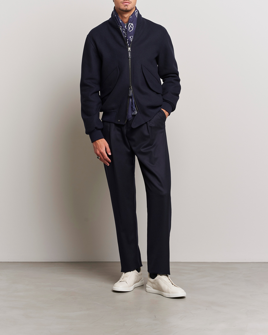 Homme | Manteaux Et Vestes | Giorgio Armani | Wool/Cashmere Bomber Jacket Navy