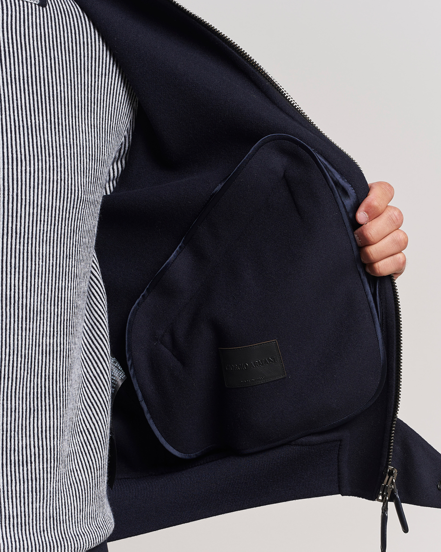 Homme | Manteaux Et Vestes | Giorgio Armani | Wool/Cashmere Bomber Jacket Navy