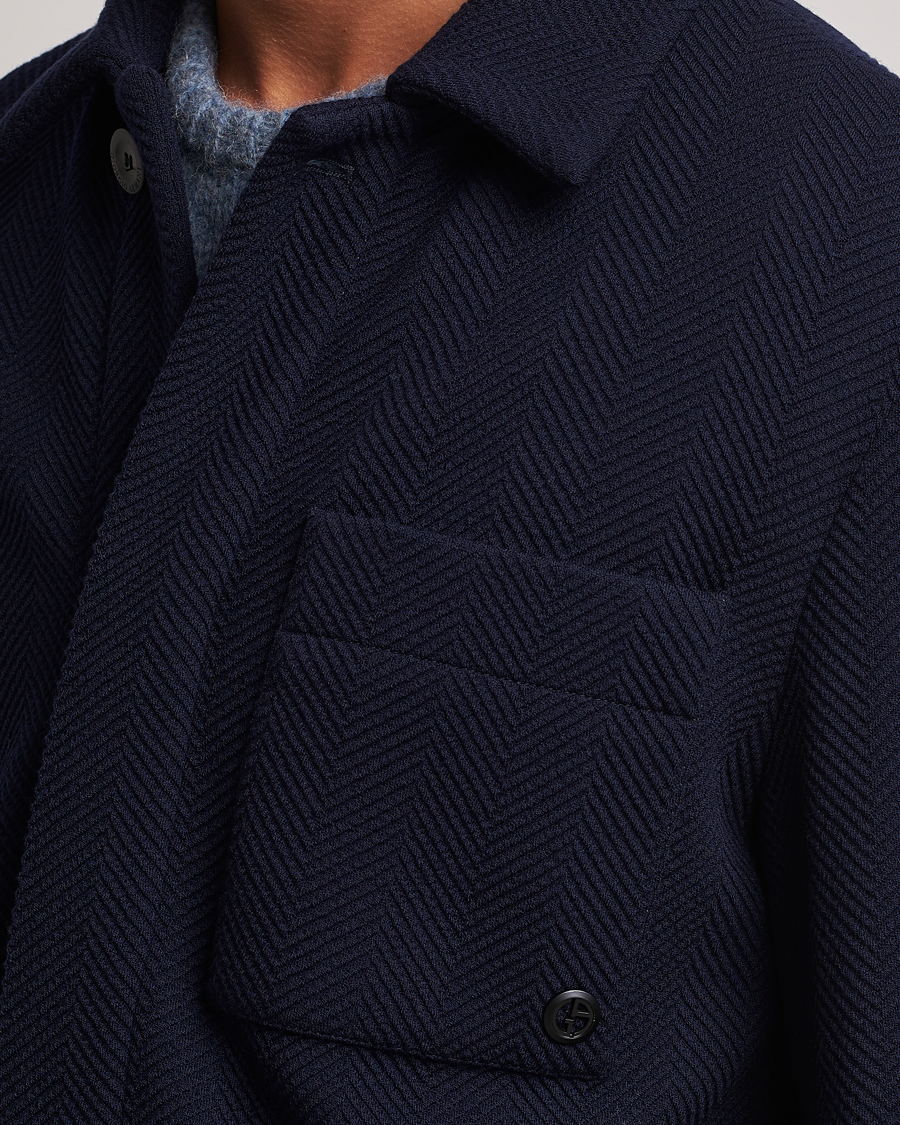 Homme | Manteaux Et Vestes | Giorgio Armani | Heavy Jersey Chore Jacket Navy
