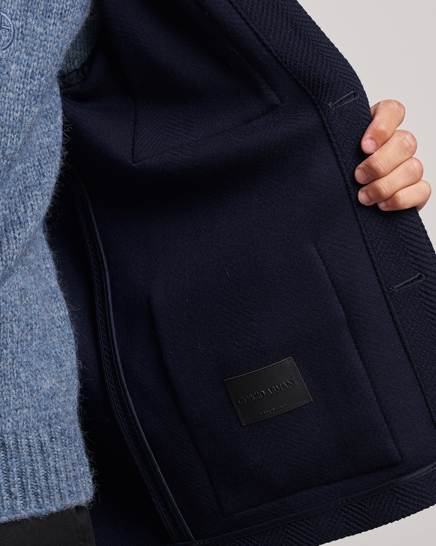 Homme | Manteaux Et Vestes | Giorgio Armani | Heavy Jersey Chore Jacket Navy