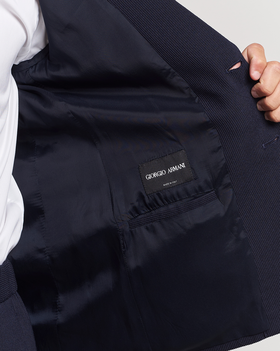 Homme | Blazers | Giorgio Armani | Wool Stretch Blazer Navy