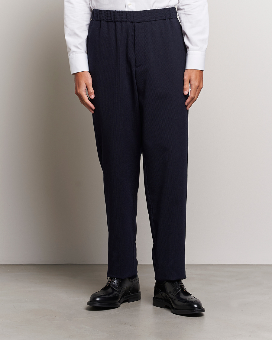 Homme | Pantalons | Giorgio Armani | Wool Stretch Trousers Navy