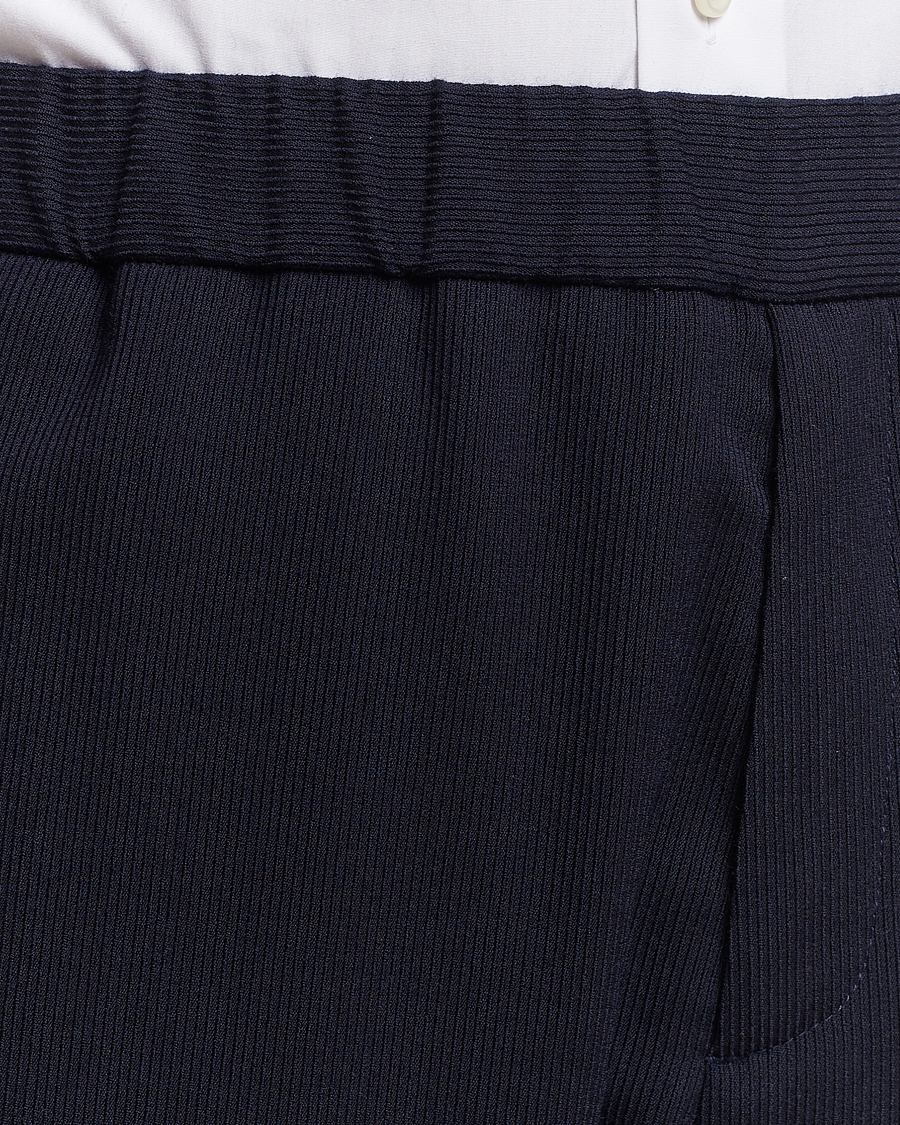Homme | Pantalons | Giorgio Armani | Wool Stretch Trousers Navy