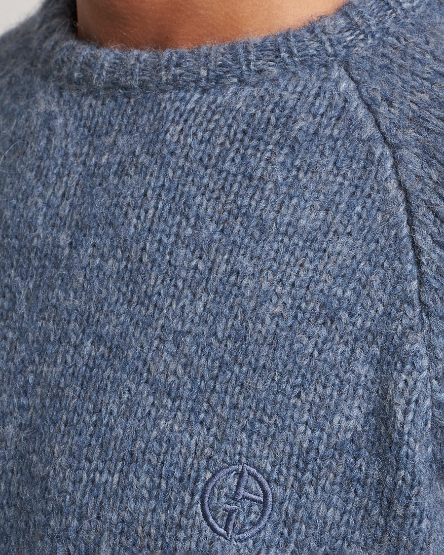 Homme | Pulls Et Tricots | Giorgio Armani | Alpaca Wool Sweater Light Blue