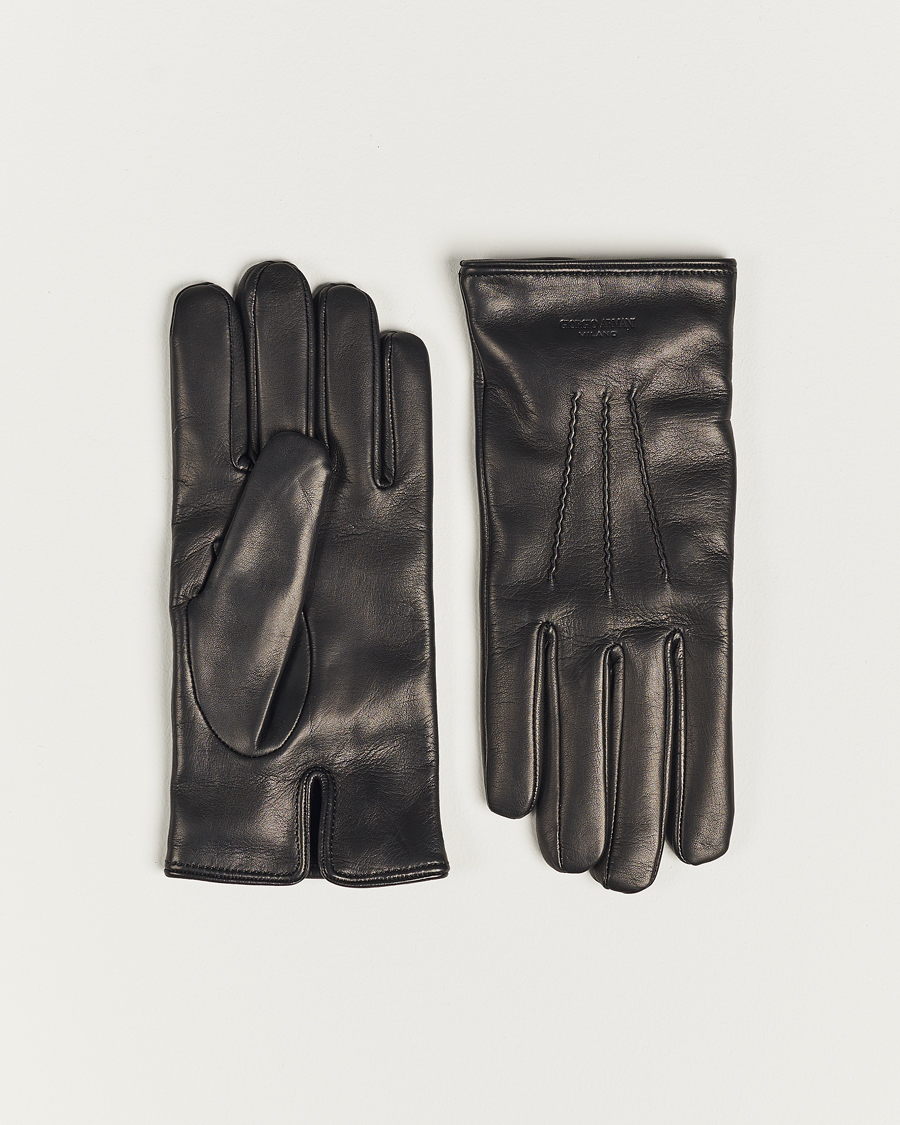 Homme | Giorgio Armani Lamb Leather Gloves Black | Giorgio Armani | Lamb Leather Gloves Black