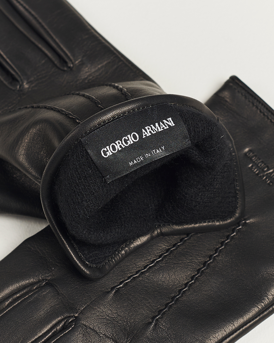 Homme |  | Giorgio Armani | Lamb Leather Gloves Black
