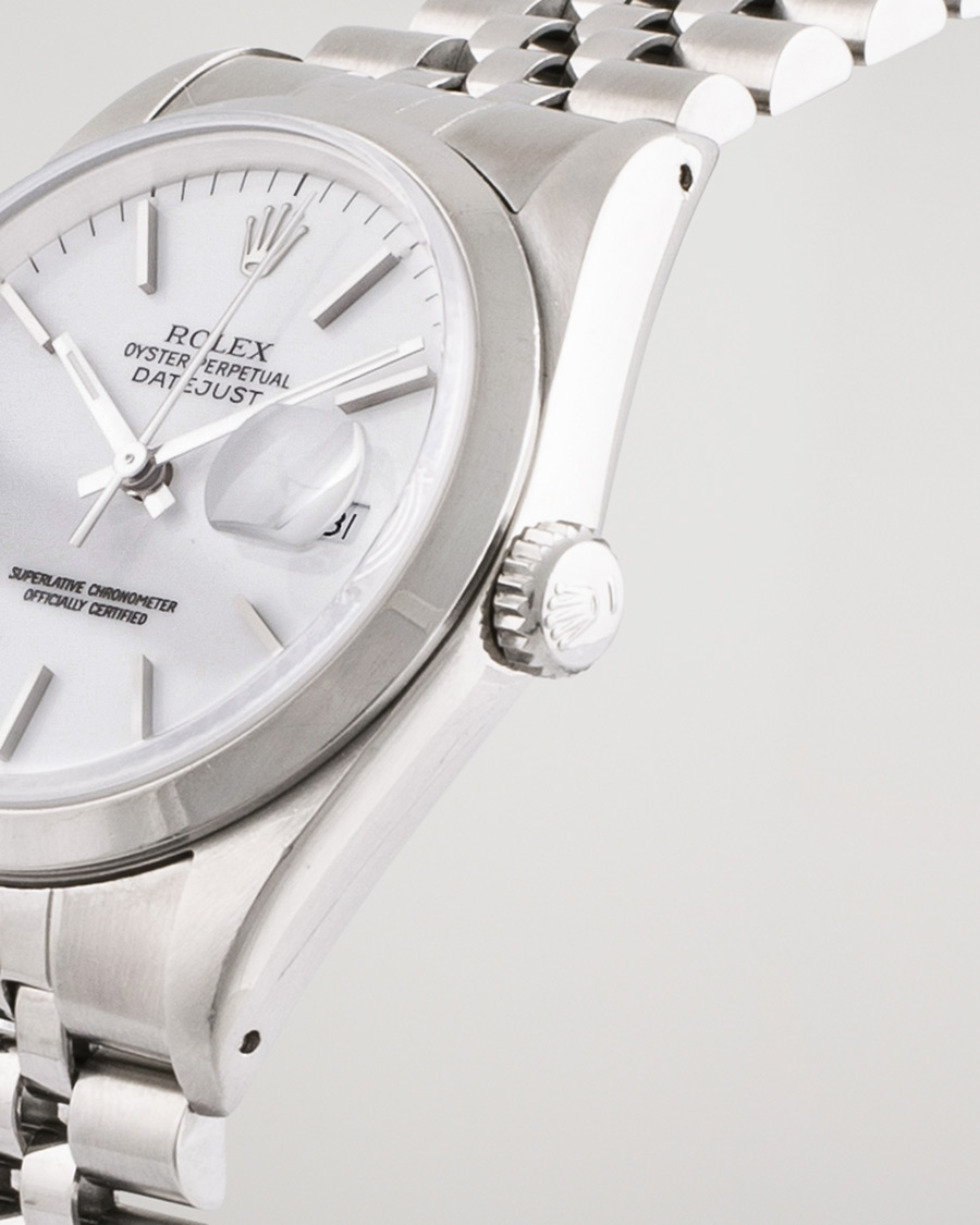 Homme | Rolex Pre-Owned Datejust 16200 Oystert Perpetual Steel White Steel White | Rolex Pre-Owned | Datejust 16200 Oystert Perpetual Steel White Steel White
