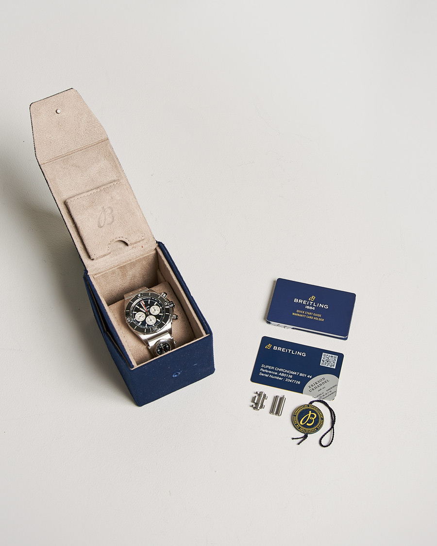 Homme | Breitling Pre-Owned Super Chronomat B01 44 Steel Black | Breitling Pre-Owned | Super Chronomat B01 44 Steel Black