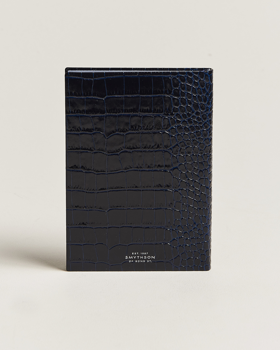 Homme | Sections | Smythson | Mara Leather Notebook Navy