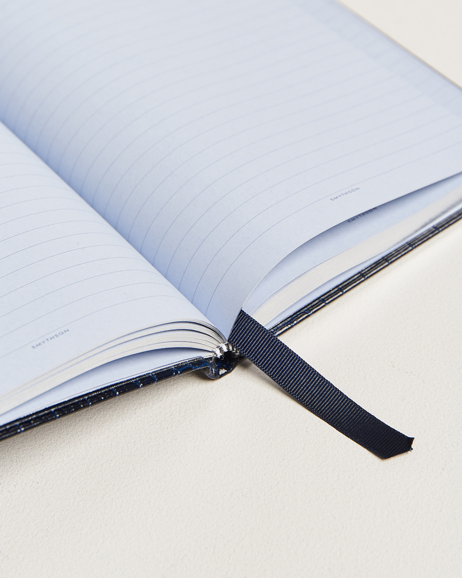 Homme | Carnets De Notes | Smythson | Mara Leather Notebook Navy